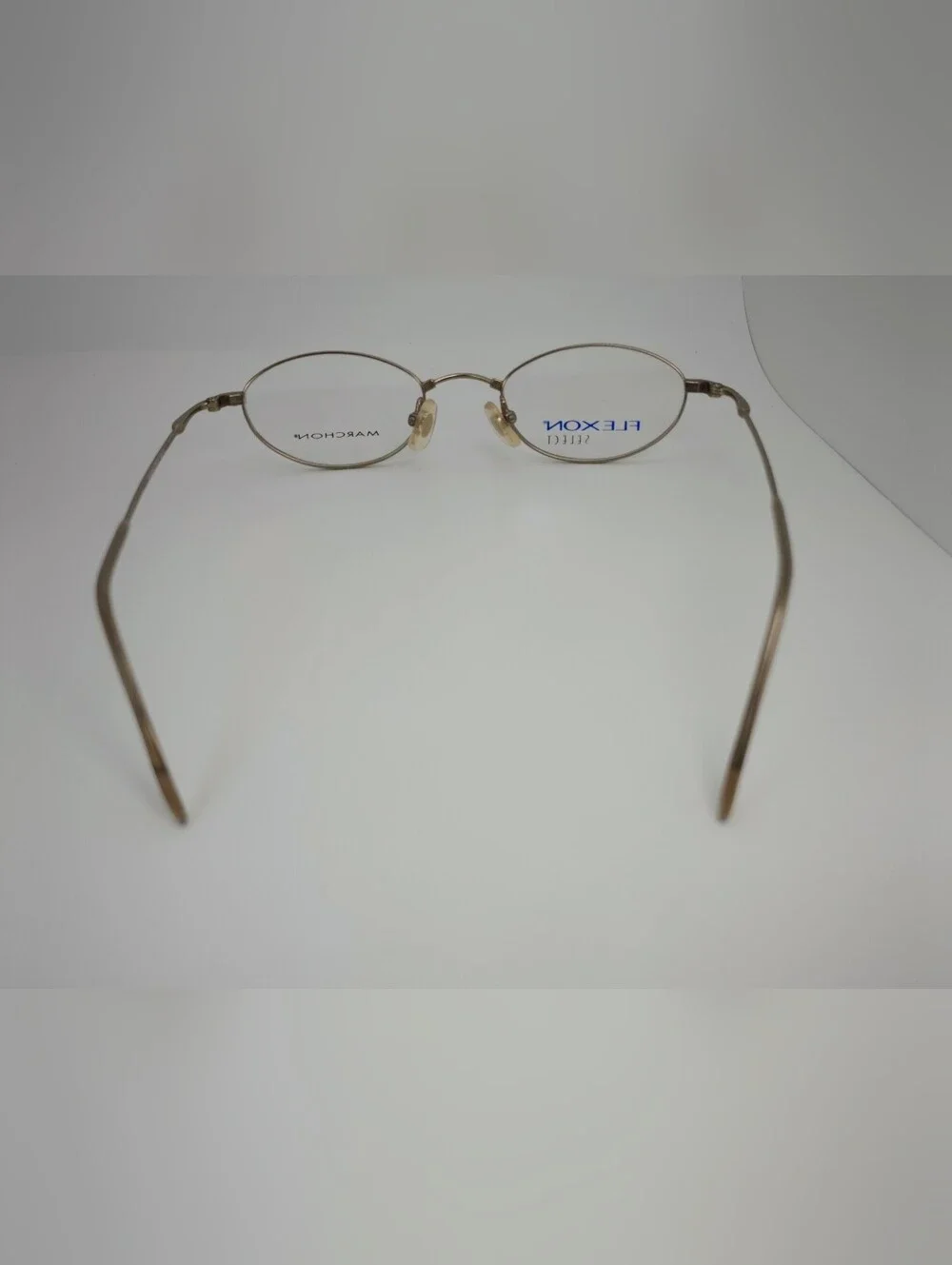 Flexon Select 1102. Women's Oval Metal Eyeglasses - Brushed Gold.